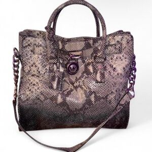 Michael Kors Snakeskin Leather Satchel
